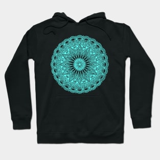 Mandala (light turquoise) Hoodie